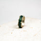 Organic Galaxy Silver Ring ââ‚?Handmade Cosmic Textured Jewelry with Green Resin