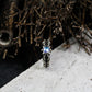 Gothic Sunburst Silver Ring ââ‚?Handmade Dark Fantasy Jewelry with Blue Opal