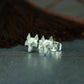 Minimalist Wolf Earrings - 925 Sterling Silver Handmade