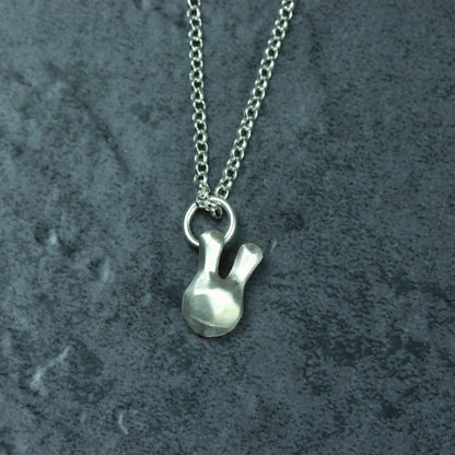 Rabbit Origami Pendant - 925 Sterling Silver Handmade