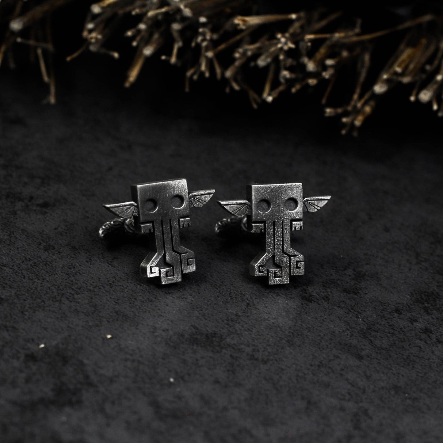 Cthulhu Cufflinks - Steampunk Gothic - 925 Sterling Silver Handmade