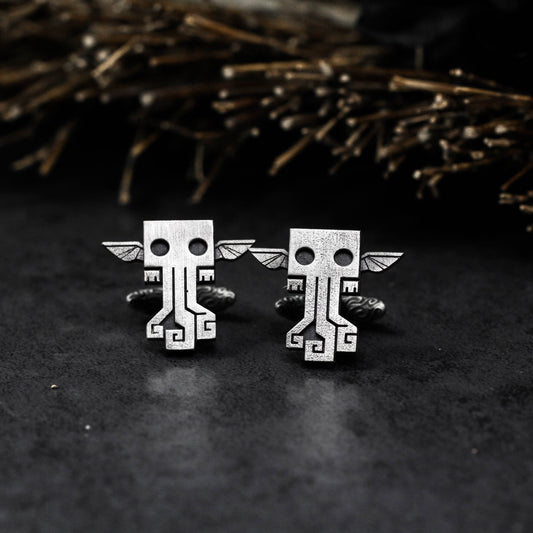 Cthulhu Cufflinks - Steampunk Gothic - 925 Sterling Silver Handmade