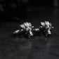 Ram's Horn Skull Cufflinks - 925 Sterling Silver Handmade