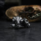 Ram's Horn Skull Cufflinks - 925 Sterling Silver Handmade