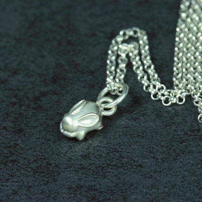 Cute Rabbit Pendant - 925 Sterling Silver Handmade