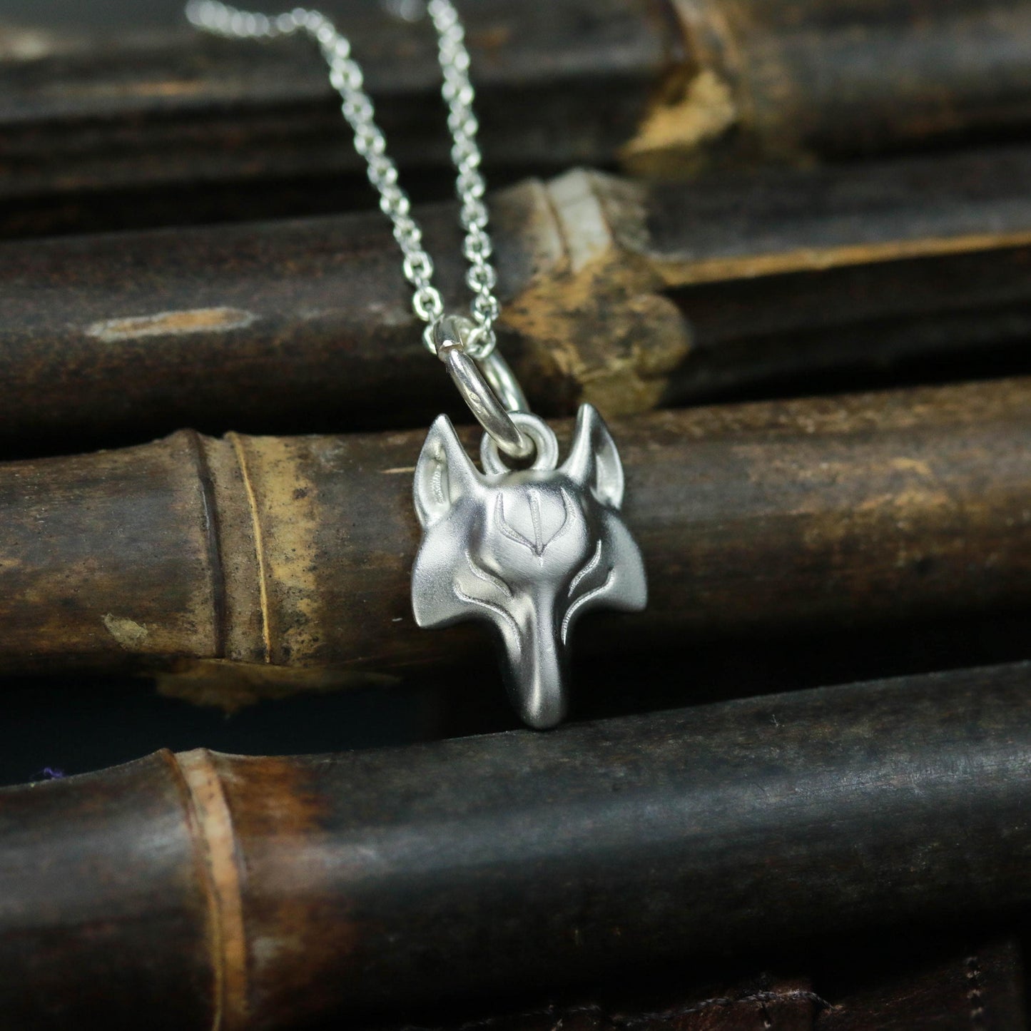 Wolf Mask Pendant - 925 Sterling Silver Handmade