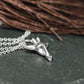 Deer Antler Pendant - 925 Sterling Silver Handmade