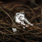 Stretching Cat Ring ââ‚?925 Sterling Silver Handmade Whimsical Animal Jewelry