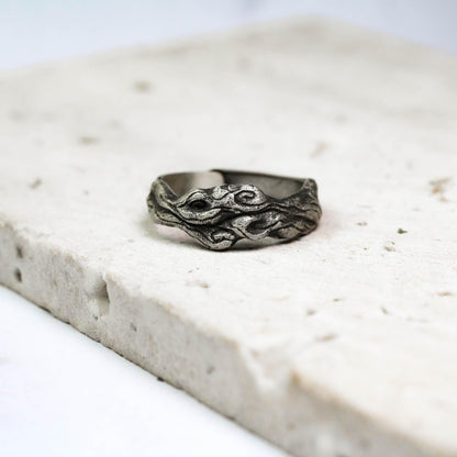 Dragon¡¯s Eye 925 Silver Handmade Ring ¨C Mythic Creature Design