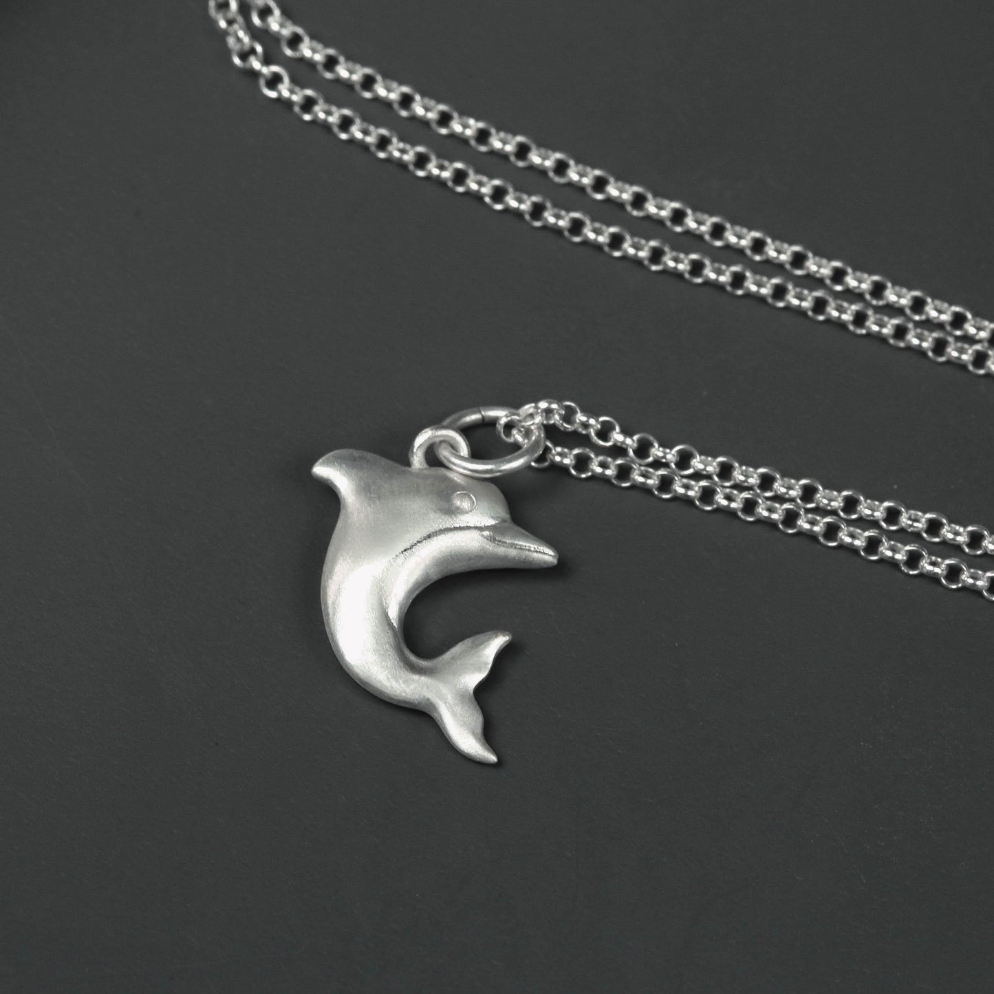 Dolphin Pendant - 925 Sterling Silver Handmade