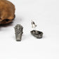 Coffin Shield Stud Earrings - 925 Sterling Silver Gothic Jewelry
