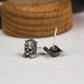 Horned Skull Earrings - 925 Sterling Silver Handmade