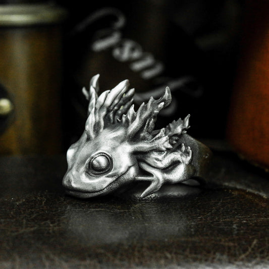 Mutant Salamander Ring - 925 Silver Handmade