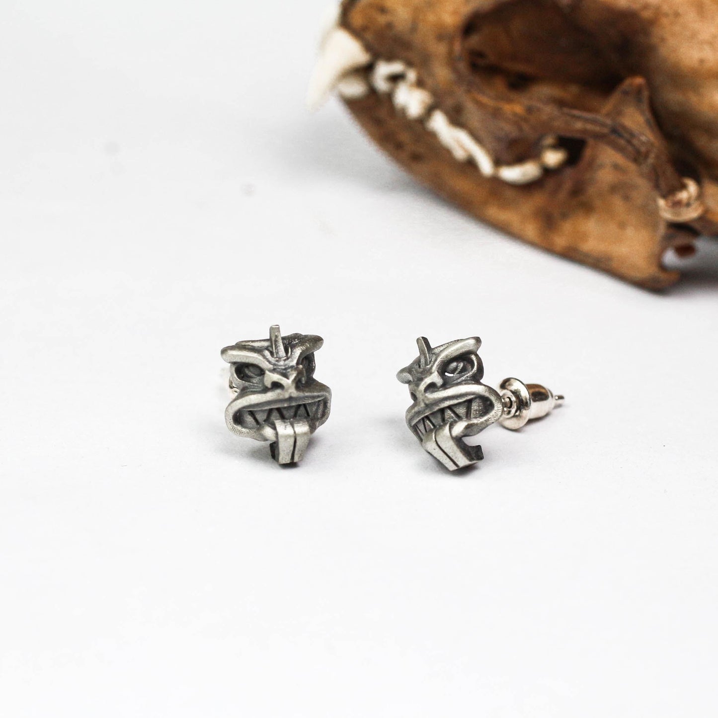 Knight¡¯s Visor Earrings - 925 Sterling Silver Handmade