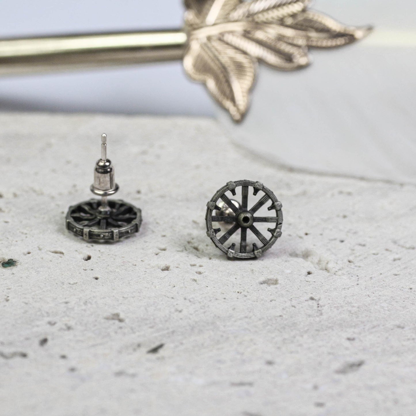 Industrial Gear Earrings - 925 Sterling Silver Handmade