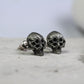 Gothic Skull Earrings - 925 Sterling Silver Handmade