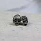 Gothic Skull Earrings - 925 Sterling Silver Handmade