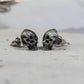 Gothic Skull Earrings - 925 Sterling Silver Handmade
