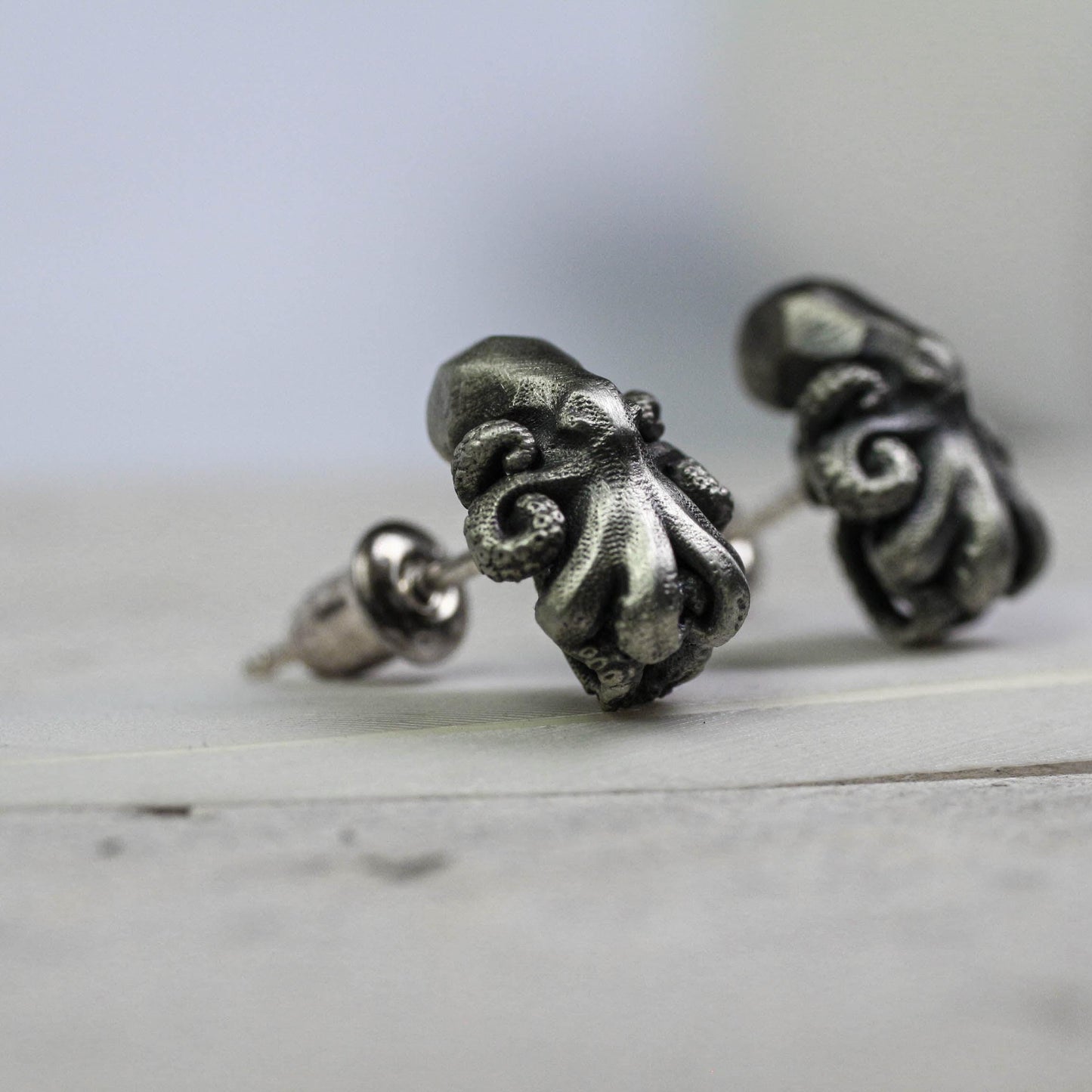 Mystic Octopus Earrings - 925 Sterling Silver Handmade