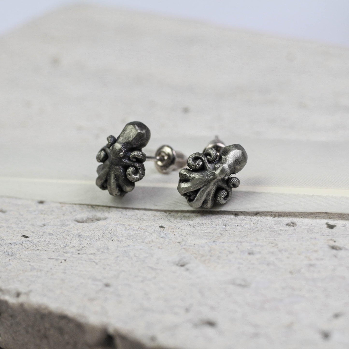 Mystic Octopus Earrings - 925 Sterling Silver Handmade