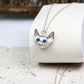 Sphynx Cat Pendant - 925 Sterling Silver Handmade (Blue Eyes Available)