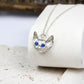 Sphynx Cat Pendant - 925 Sterling Silver Handmade (Blue Eyes Available)