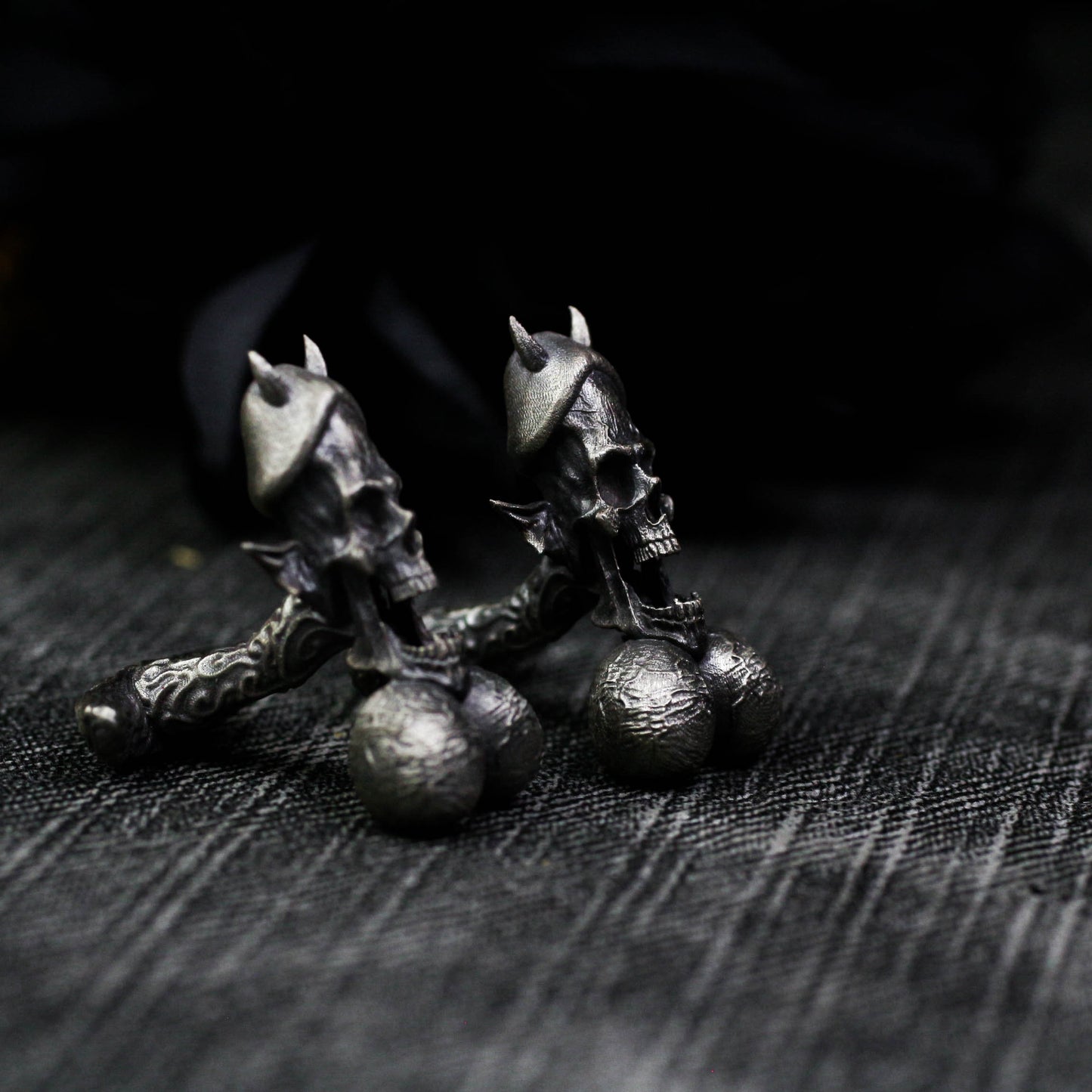 Penis Cufflinks - 925 Sterling Silver Handmade
