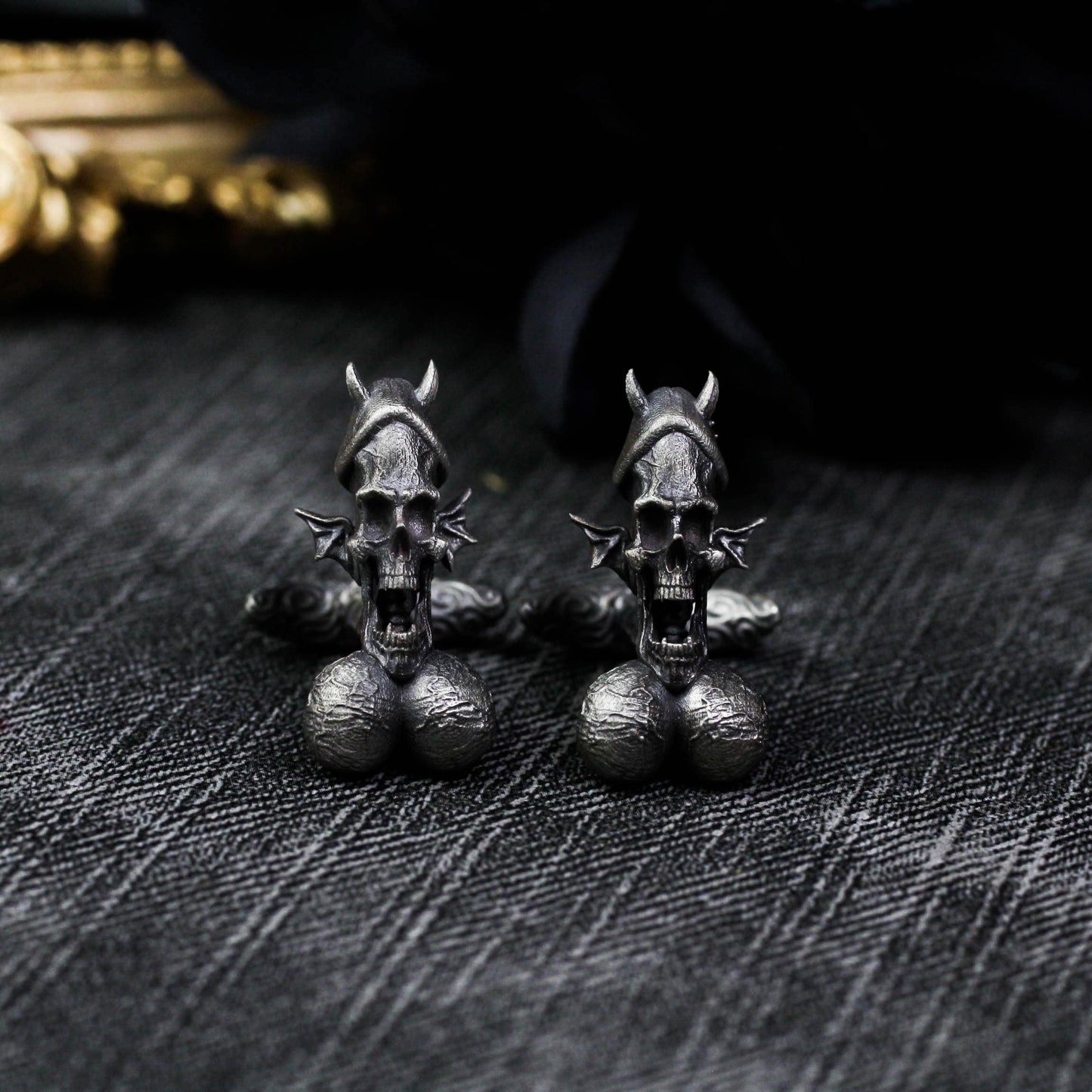 Penis Cufflinks - 925 Sterling Silver Handmade