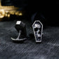 Coffin Skull Cufflinks, 925 Silver Handmade