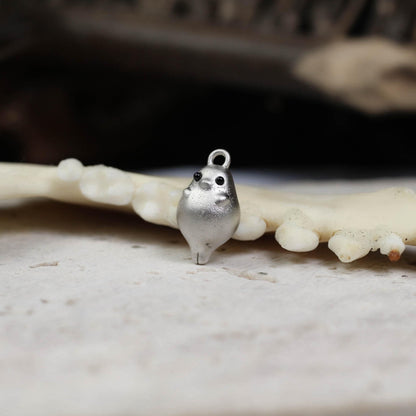 Sea Lion Pendant - 925 Sterling Silver Handmade (Eye Color Optional)