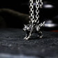Mythic Flame Wolf Pendant - 925 Silver Handcrafted