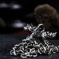 Mythic Flame Wolf Pendant - 925 Silver Handcrafted
