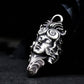 Ancient Tribal Mask Pendant - Handcrafted in 925 Silver