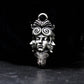 Ancient Tribal Mask Pendant - Handcrafted in 925 Silver