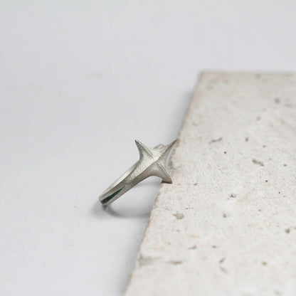 Edgy Starfish Ring ââ‚?925 Sterling Silver Handmade Ocean-Inspired Jewelry