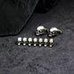 Skull Tie Clip, Human Skull Soul Tower, 925 Silver Handmade