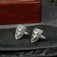Lion Shield Crest Cufflinks - 925 Silver Handmade