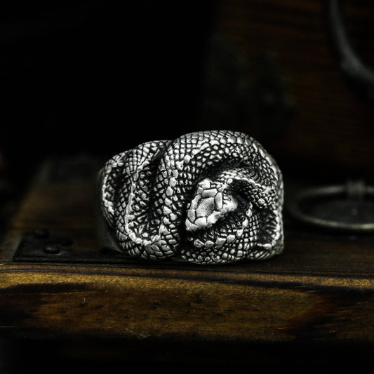 Coiled Snake Ring ¨C 925 Sterling Silver Handmade