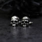 Human Skull Cufflinks, Hand-Cast - 925 Sterling Silver Handmade