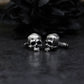Human Skull Cufflinks, Hand-Cast - 925 Sterling Silver Handmade
