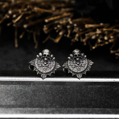 Baroque Skull Cufflinks - 925 Silver Handmade