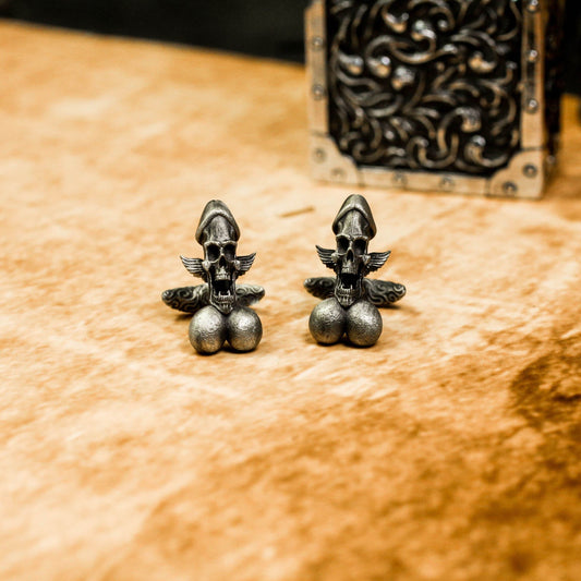 Penis Cock Cufflinks - 925 Silver Handmade
