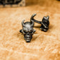 Spirit Skull Cufflinks, Horned Devil - 925 Sterling Silver Handmade