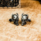 Spirit Skull Cufflinks, Horned Devil - 925 Sterling Silver Handmade
