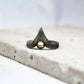 Mystic V-Shaped with Fiery Gemstone Silver Ring ââ‚?Handmade Jewelry