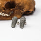 Coffin Shield Stud Earrings - 925 Sterling Silver Gothic Jewelry
