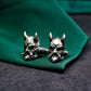 Japanese Ghost Mask Cufflinks, Prajna Design - 925 Sterling Silver Handmade