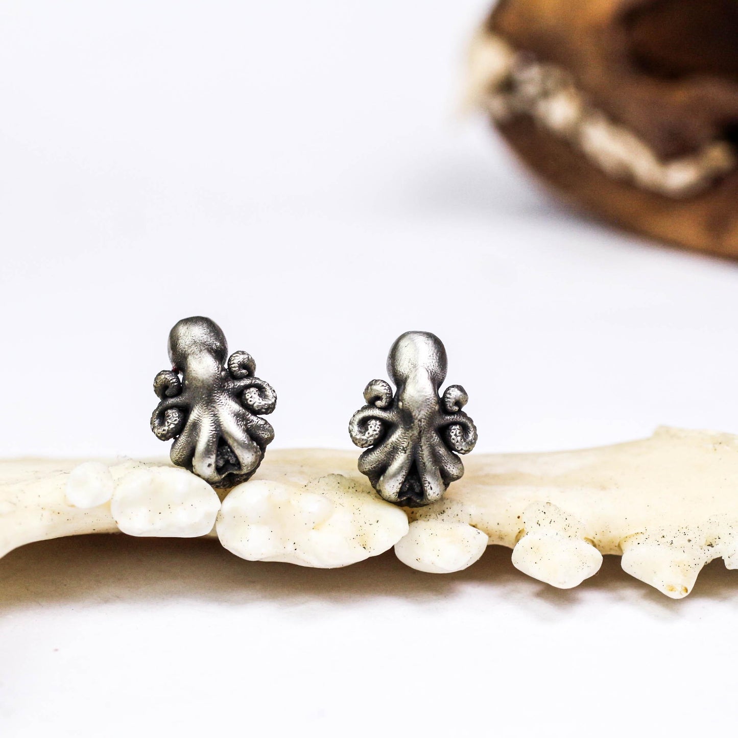 Ocean Octopus Earrings - 925 Sterling Silver Handmade