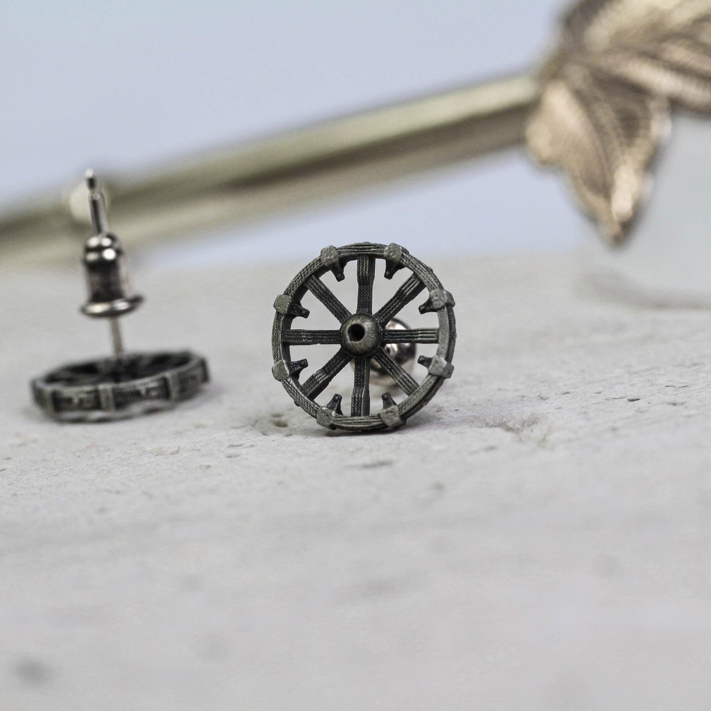 Industrial Gear Earrings - 925 Sterling Silver Handmade