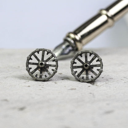 Industrial Gear Earrings - 925 Sterling Silver Handmade